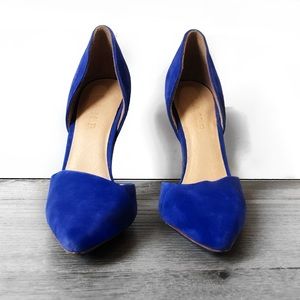 LAMB Blue Suede Pumps